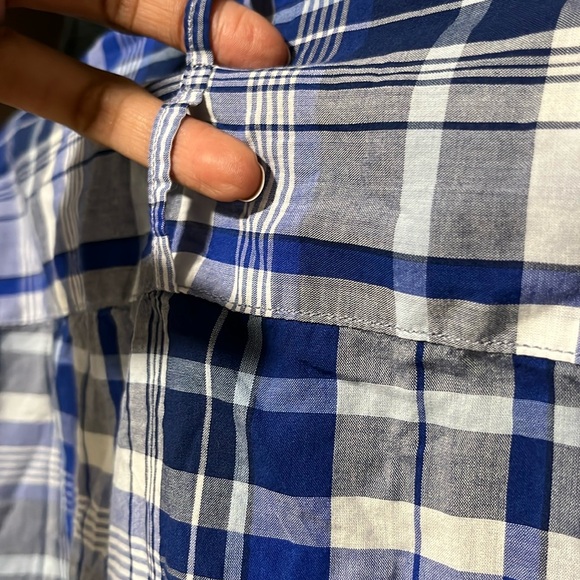Banana Republic Blue Plaid Men's Shirt - Picture 4 of 7